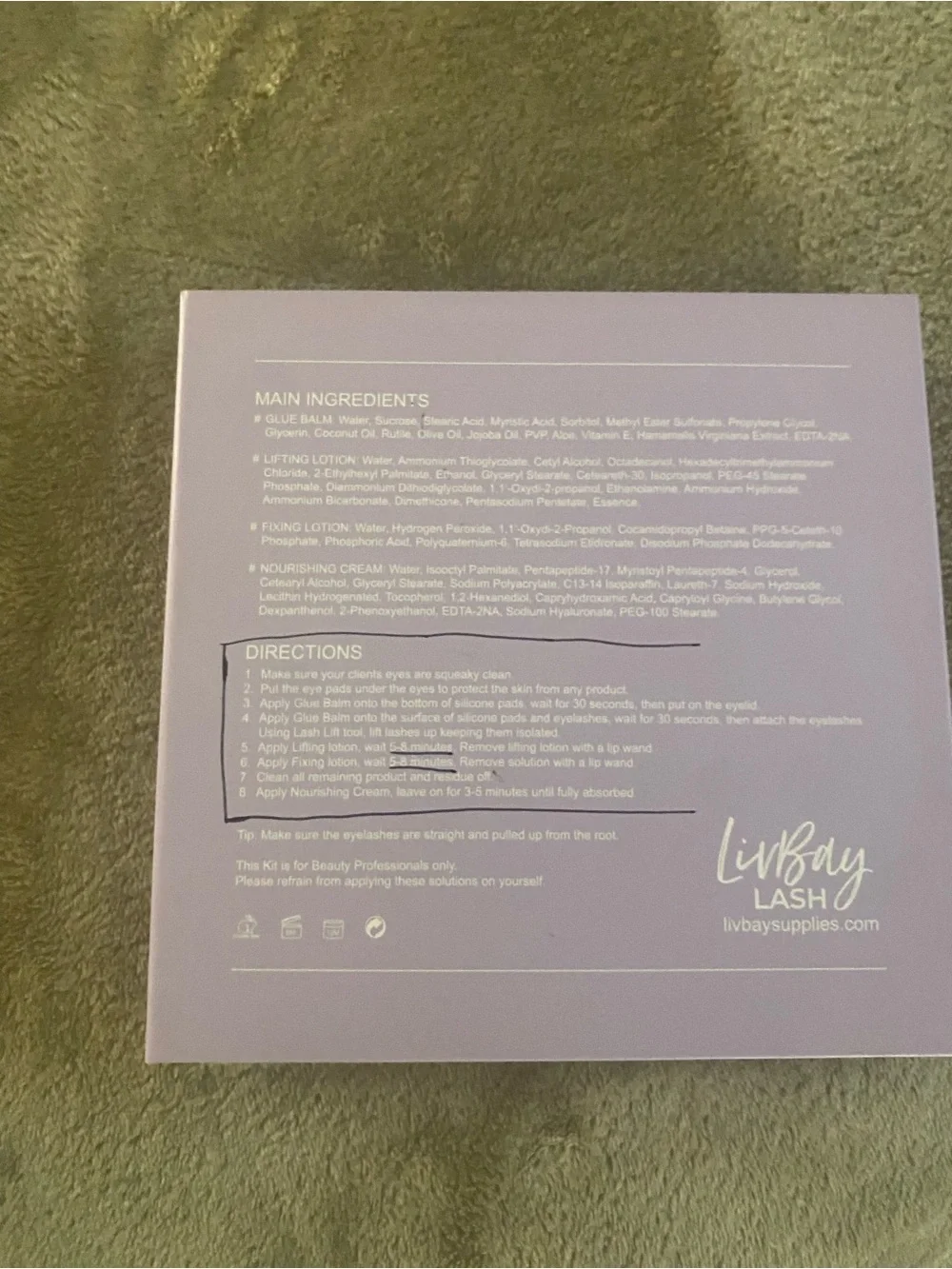 Professional lash lift